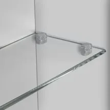Evineo Glasfachboden-Set für Spiegelschrank BL001054 60 x 20 x 0,5 cm