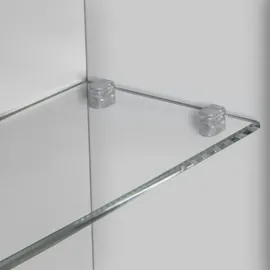 Evineo Glasfachboden-Set für Spiegelschrank BL001054 60 x 20 x 0,5 cm