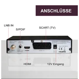 Xoro HRS 8659 V2 HD Satellitenreceiver mit HDMI, SCART, USB-Mediaplayer, Unicable 1+2)