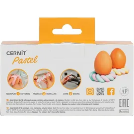 Cernit CEASS002C Set mit 12 Farben Ofenhärtende Polymer-Modelliermasse