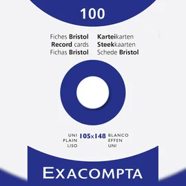 Exacompta Karteikarten A6 blanko Weiß 100 St.