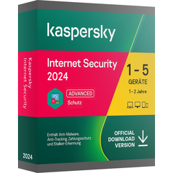 Kaspersky Internet Security 2024 PC/MAC/Android | 5 Geräte / 1 Jahr