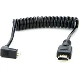 ATOMOS Right-Angle Micro HDMI auf HDMI Spiralkabel 30cm