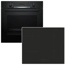 Bosch Herdset Hydrolyse Teleskopauszug + Induktionskochfeld Booster-Funktion