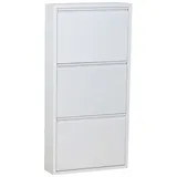VCM ebuy24 Schuhkipper, Weiß, 50x106x16 cm, Garderobe, Schuhaufbewahrung, Schuhkipper