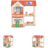 Moni Holz-Puppenhaus Elly 11 Möbelstücke,