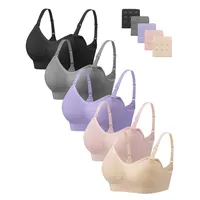 Angelhood Still-BH Büstenhalter für Damen, nahtlos, kabellos, Schlaf-BH mit BH-Verlängerungen, 5 Stück, 5 Pack Mehrfarbig M, XX-Large - XXL