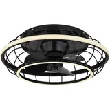 GLOBO Deckenventilator 50 cm Schwarz