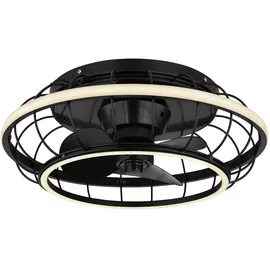 GLOBO Deckenventilator 50 cm Schwarz