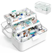 Relaxdays Medizinbox 3 Ebenen 1 St.