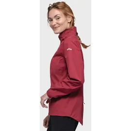 Schöffel Jacket Style Lurbek WMS, wasserdichte Fahrradjacke mit radspezifischer Passform, ultraleichte Regenjacke mit Rückentasche, atmungsaktiv, merlot, 44
