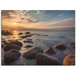 Wandbild ARTLAND "Heimkehr am Abend....", gold (farbe bild(er): goldfarben), B:80cm H:60cm T:1,8cm, Canvas, Leinwand, Bilder, als Leinwandbild, Poster in verschied. Größen