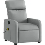 vidaXL Massagesessel 50 x 76,5 x 50 cm Hellgrau mit Fernbedienung
