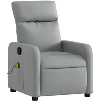 vidaXL Massagesessel 50 x 76,5 x 50 cm Hellgrau mit Fernbedienung