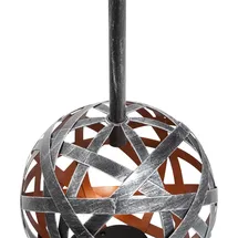 Trendline LED Solarkugel silber-kupfer 18 cm mit Erdspieß