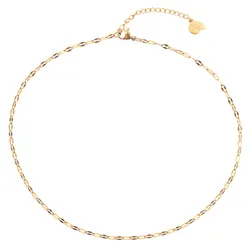 Hey Happiness Choker Rolo Kette Edelstahl Gold Damen 