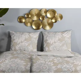 DESCANSO Ancona Blume Beige 155 x 220 cm + 2 x 80 x 80 cm