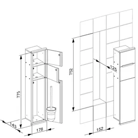 Keuco Modul WC 1 Plan Integral WC-Modul, 44964011701