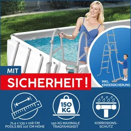 BESTWAY Power Steel Frame Pool Set 404 x 201 x 100 cm inkl. Filterpumpe
