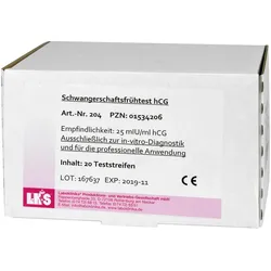 Schwangerschaftsfrühtest Urin hCG Teststreifen