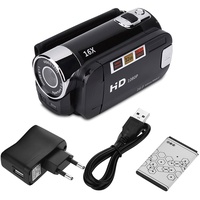 Camcorder Videokamera 4K Full HD Rotation 16X High Definition Digital Camcorder Video Dv Kamera (US Rot) (Schwarz)