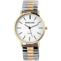 Excellanc Edelstahl Zugband bicolor 40 mm Quartz