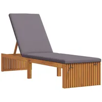 VidaXL Sonnenliege mit Kissen 200x55x30 cm Massivholz Akazie