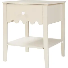 [en.casa] Nachtschrank Luspoo 50 x 40 x 40 cm Cremeweiß