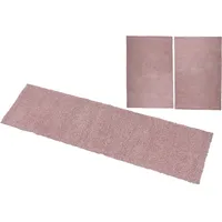 MY HOME »Shaggy 30« Höhe 30 mm 3 Stk. tlg. gewebt, 2- oder 3-teilig, Bettvorleger, Läufer-Set, Uni-Farben