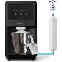 Costway Eiswürfelmaschine, Eiswürfelbereiter Edelstahl - 27 kg/24H, 1,5 kg