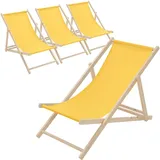 ECD Germany Sonnenliege 100 x 83 x 57,5 cm Gelb