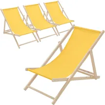 ECD Germany Sonnenliege 100 x 83 x 57,5 cm Gelb