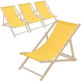 ECD Germany Sonnenliege 100 x 83 x 57,5 cm Gelb