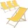 ECD Germany Sonnenliege 100 x 83 x 57,5 cm Gelb