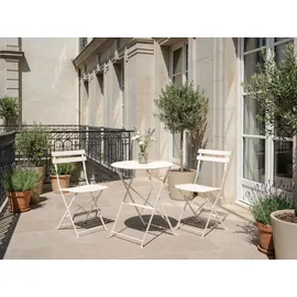 Beliani Bistro Set 3-tlg. Cremeweiß