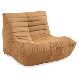 [en.casa] Bodensessel Kodsø Mikrofaser 75 x 90 x 100 cm Braun
