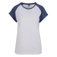 URBAN CLASSICS T-Shirts in white/vintageblue S