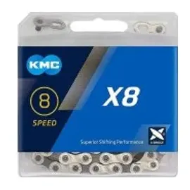 KMC X8 8-fach Silber/Grau 114 Glieder