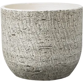 Söndgen Keramik Soendgen Keramik Blumenübertopf/Pflanzgefäß/Pflanzkübel, Übertopf Portland, Größe: Ø 20 cm, Höhe 17 cm, Farbe: Rindenoptik, für den Innenbereich