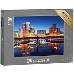 puzzleYOU Puzzle Düsseldorf Zollhof Skyline, 1000 Puzzleteile, puzzleYOU-Kollektionen Düsseldorf