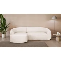 LeGer Home by Lena Gercke Ecksofa »YANI, L-Form, Designersofa, organische Form, Maße B/T/H: 255/170/81 cm«, mit Wellenunterfederung, auch in Bouclé, Recamiere rechts/links, beige