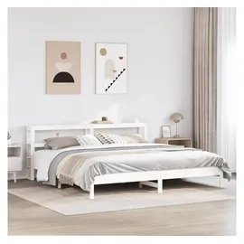 vidaXL Massivholzbett 180 x 200 cm Weiß