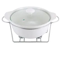 Speisewärmer Keramik 2,3L Chafing Dish Buffetwärmer Keramik-Chafer Wärmebehälter