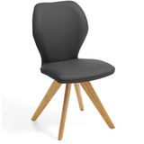 Niehoff Sitzmöbel Colorado Trend-Line Design-Stuhl Eichengestell - Leder Napoli anthrazit