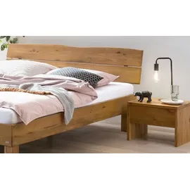 Hasena Massivholzbett Renzetti 140 x 200 cm Holz Braun Wildeiche