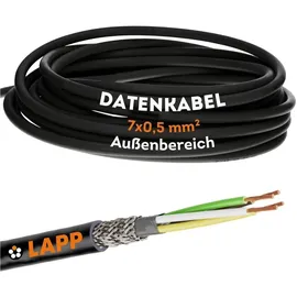 Lapp Lapp, Kabelleitung, 10 Meter 1030522 LiYCY geschirmte Steuerleitung 7x0,5 mm2 I UV-resistent I Signalkabel 7 adrig (10 m)