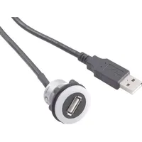TRU Components USB-05-BK USB-Einbaubuchse 2.0 Buchse, Einbau, Stecker USB-Buchse