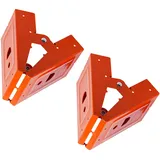 Holzbearbeitungs Sägebock Halterung für Kettensägen, Mechanische Sägebock Halterungsständer aus Kaltgewalztem Stahl für 25° Öffnungswinkel Holzschlitz, 2 Stück