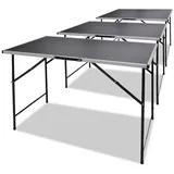 vidaXL Tapeziertisch 100 x 60 cm 3 Stk. Schwarz 34193
