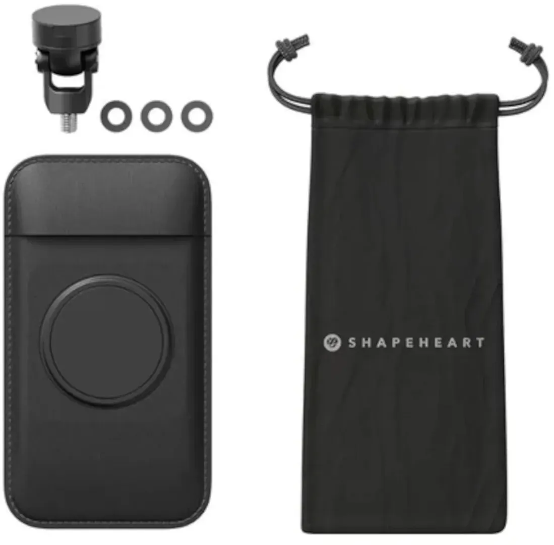 Shapeheart Motorrad Spiegel-Lochstopfen Smartphone Halterung, schwarz, Größe 2XL für Männer